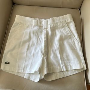 LACOSTE High Rise White Shorts
